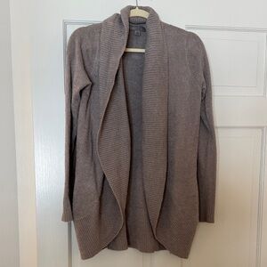 Cozy Taupe Open Front Cardigan